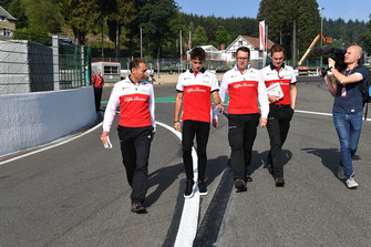 Charles Leclerc, Sauber walks the track