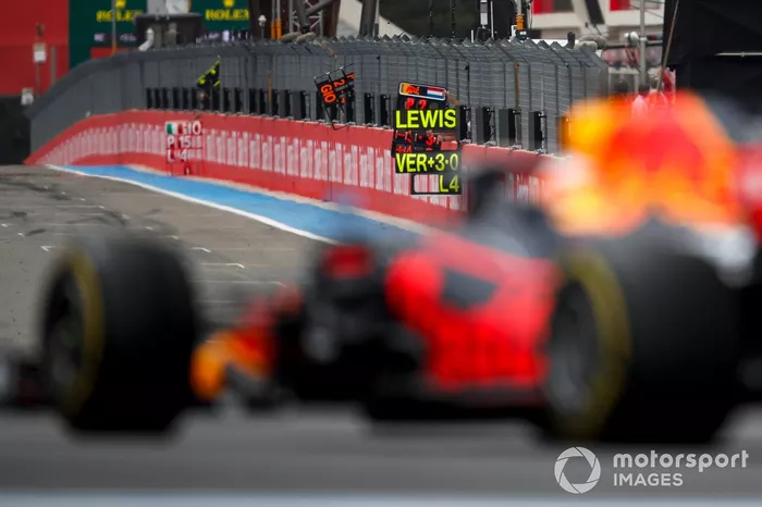 Pit board de Max Verstappen, Red Bull Racing RB16B
