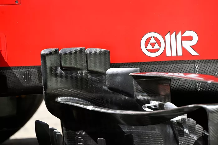 Detalle técnico del Ferrari SF21