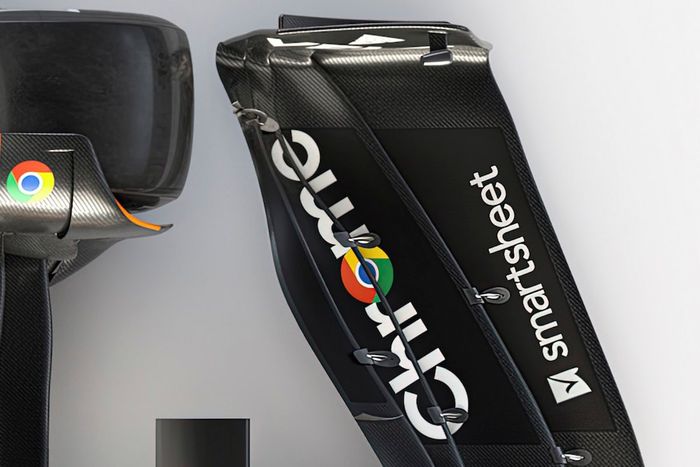 McLaren MCL60, detalle alerón delantero