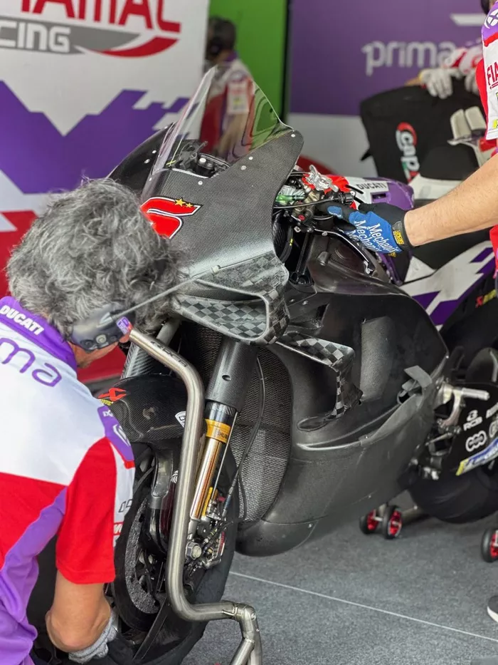 Carenado de la moto del Pramac Racing