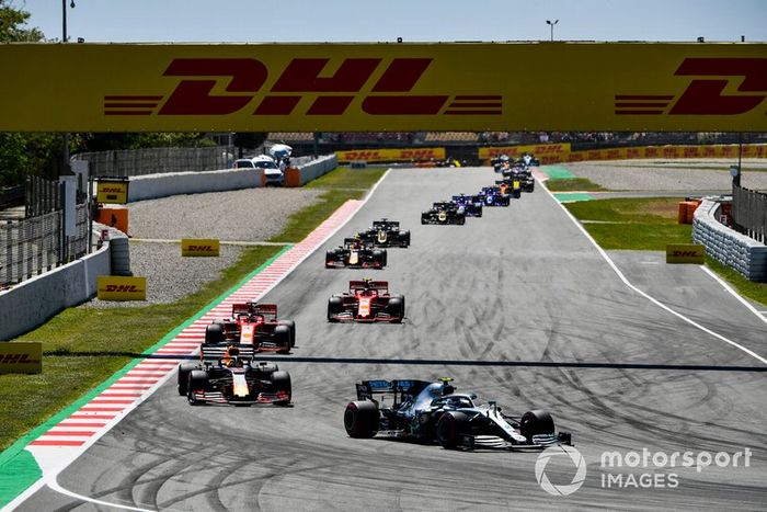 Valtteri Bottas, Mercedes AMG W10, Max Verstappen, Red Bull Racing RB15, Sebastian Vettel, Ferrari SF90, Charles Leclerc, Ferrari SF90,Pierre Gasly, Red Bull Racing RB15, y Romain Grosjean, Haas F1 Team VF-19