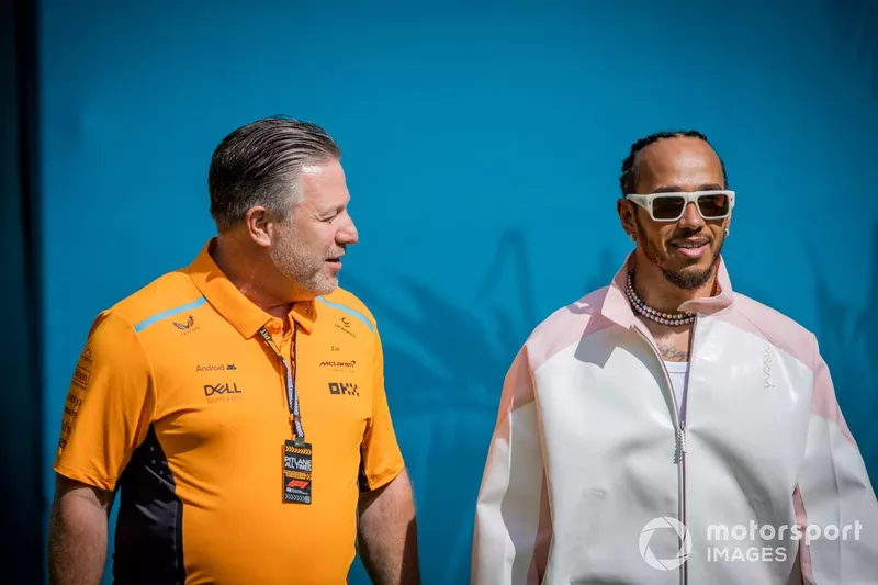 Zak Brown, PDG, McLaren Racing, Lewis Hamilton, Mercedes-AMG F1 Team 