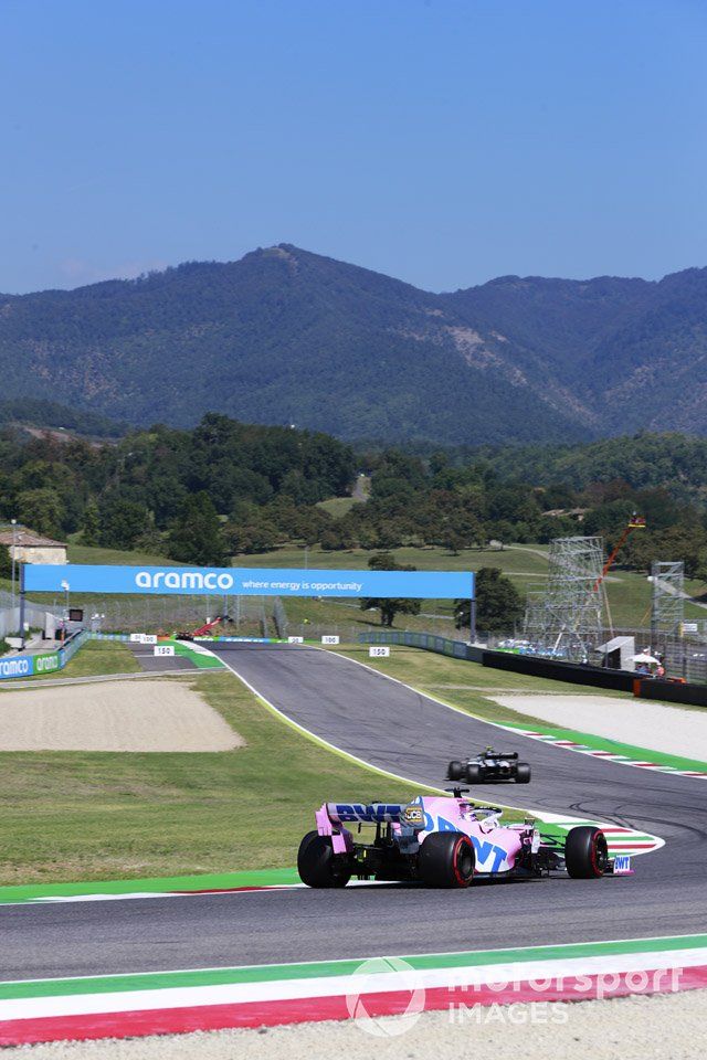 Pierre Gasly, AlphaTauri AT01, Sergio Pérez, Racing Point RP20