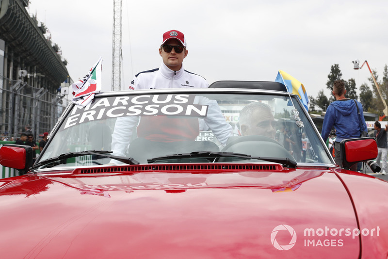Marcus Ericsson, Sauber on the drivers parade