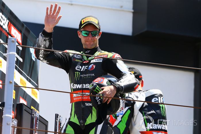 Podio: Tercer lugar Jonathan Rea, Kawasaki Racing
