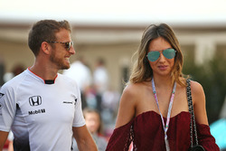 Jenson Button, McLaren avec sa compagne Brittny Ward