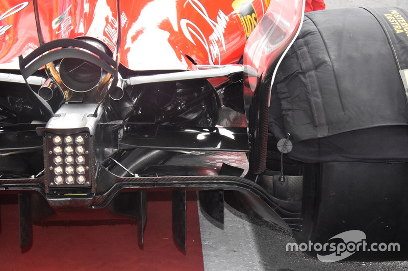 Ferrari SF70H, detalle del difusor