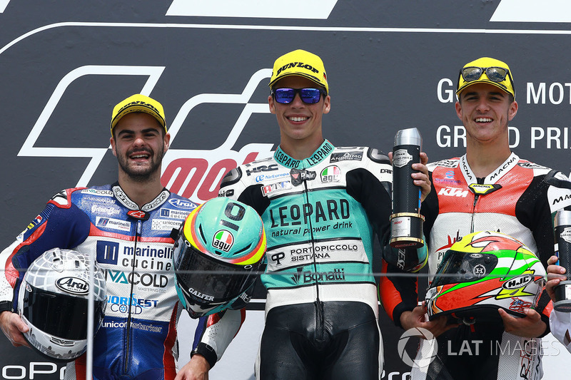 Podio: Joan Mir, Leopard Racing, Romano Fenati, Marinelli Rivacold Snipers, Marcos Ramírez, Platinum Bay Real Estate