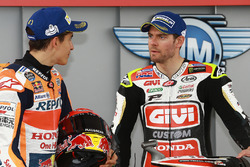 Ganador de la pole Marc Márquez, Repsol Honda Team, y el tercer puesto Cal Crutchlow, Team LCR Honda