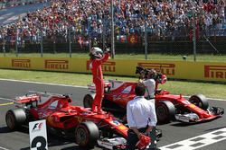 Pole sitter Sebastian Vettel, Ferrari