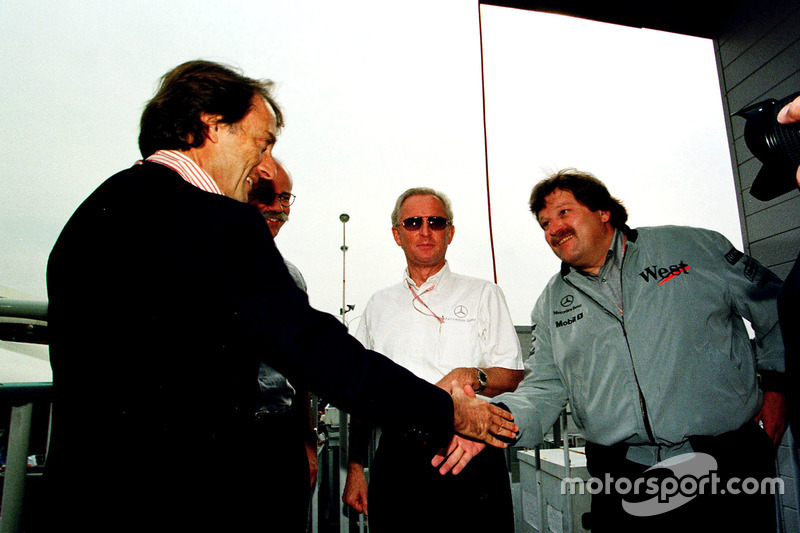 Luca Di Montezemolo, Ferrari congrates Norbert Haugg, Mercedes