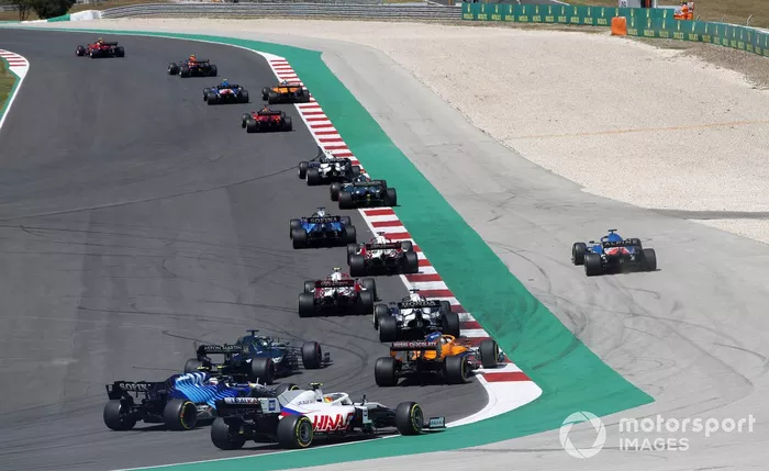 Fernando Alonso, Alpine A521, Antonio Giovinazzi, Alfa Romeo Racing C41, Yuki Tsunoda, AlphaTauri AT02, Daniel Ricciardo, McLaren MCL35M, Lance Stroll, Aston Martin AMR21, Nicholas Latifi, Williams FW43B, Mick Schumacher, Haas VF-21