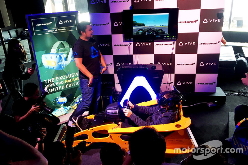 McLaren Formula 1 team and HTC, special edition virtual-reality headset and racing game launch