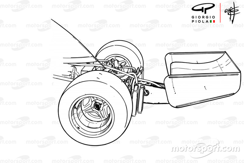 McLaren M23 experimental rear wing