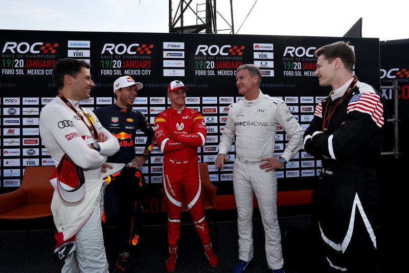 Loic Duval, Pierre Gasly, Mick Schumacher, David Coulthard et Josef Newgarden