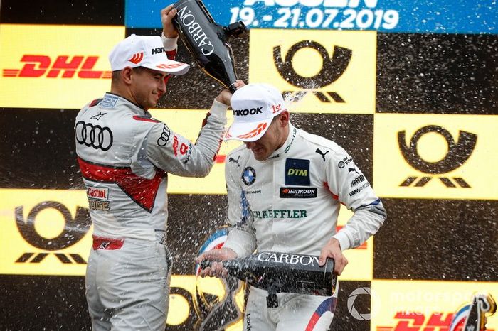 Podio: Marco Wittmann, ganador de la carrera, BMW Team RMG, Nico Müller, Audi Sport Team Abt Sportsline