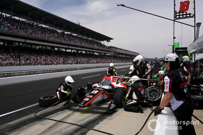 David Malukas, Dale Coyne Racing con HMD Honda, parada en boxes