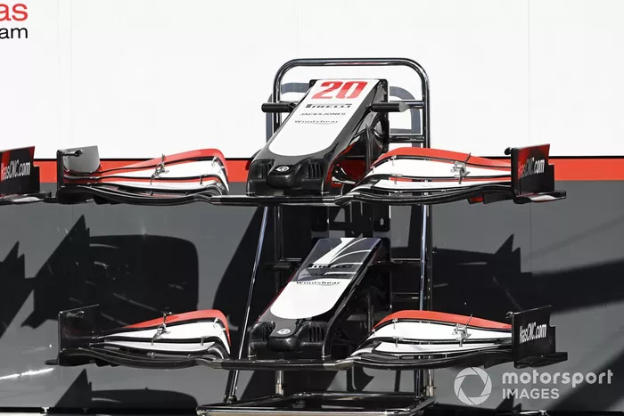 El alerón delantero del Haas VF-20 