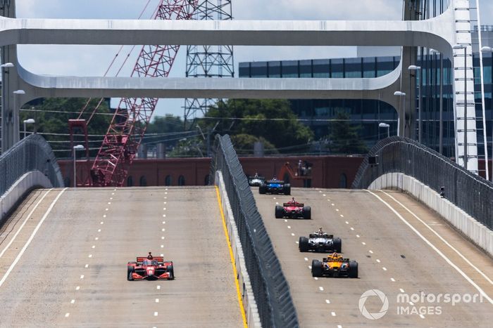#55: Benjamin Pedersen, A.J. Foyt Enterprises Chevrolet, #6: Felix Rosenqvist, Arrow McLaren Chevrolet
