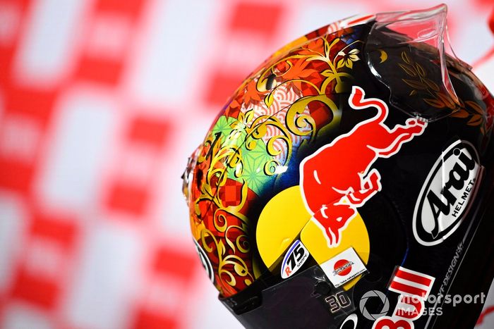 Takaaki Nakagami, Team LCR Honda con su casco 