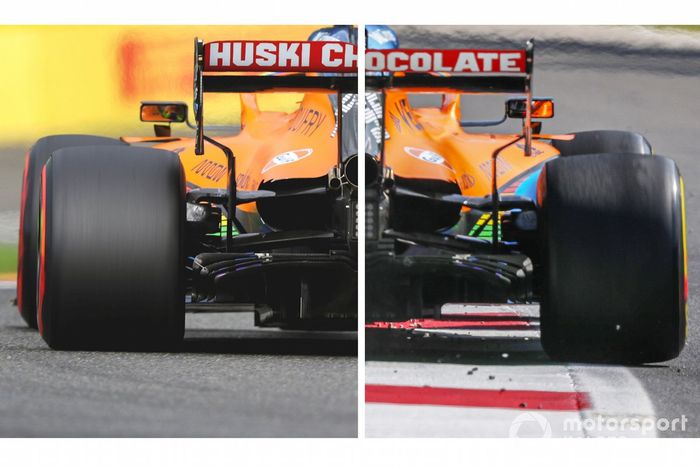 Parte trasera del McLaren MCL35