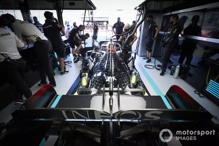 El monoplaza de Lewis Hamilton, Mercedes F1 W11