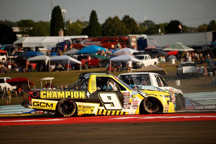 Grant Enfinger, CR7 Motorsports Chevrolet, Timmy Hill, Timmy Hill Motorsports Toyota