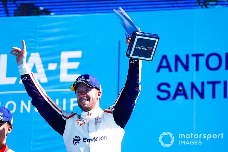 Sam Bird, Envision Virgin Racing, festeggia sul podio