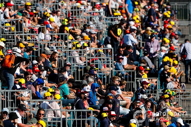 Fans in a grandstand