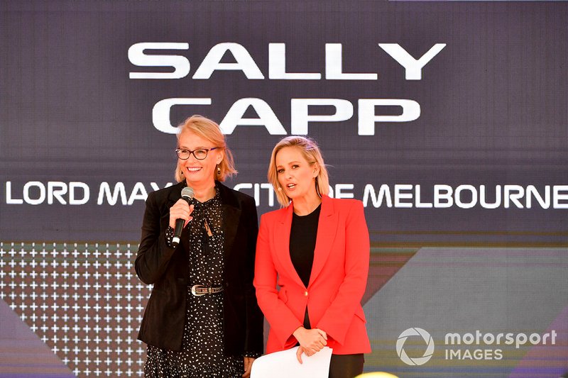 Sally Capp, Sindaca della città di Melbourne, all'evento a Federation Square
