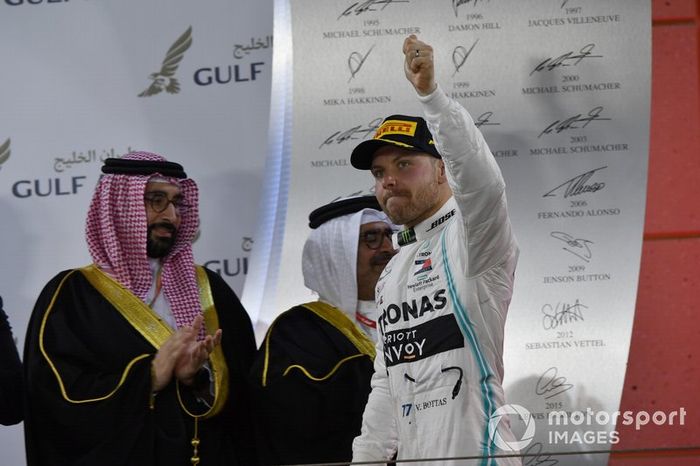 Podio: segundo lugar Valtteri Bottas, Mercedes AMG F1