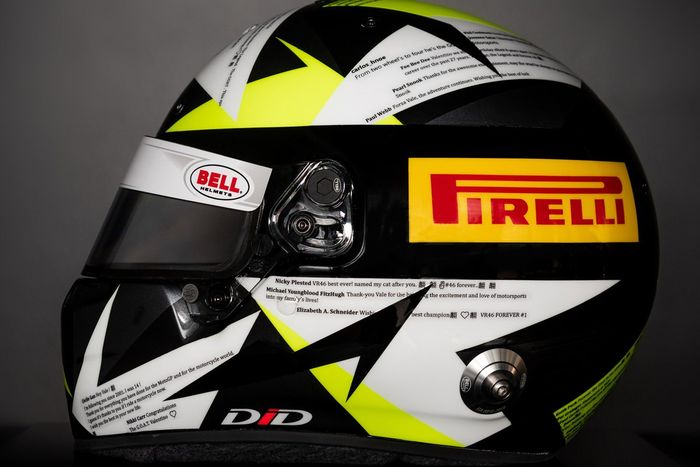 Casco Pirelli especial para Valentino Rossi para Misano 