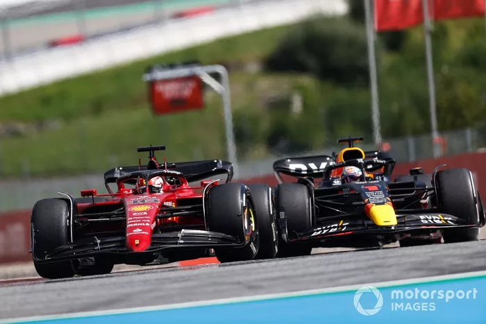 Charles Leclerc, Ferrari F1-75, Max Verstappen, Red Bull Racing RB18