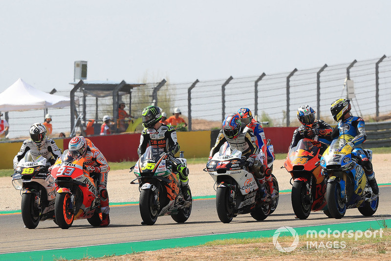 Marc Marquez, Repsol Honda Team, Cal Crutchlow, Team LCR Honda, practice start