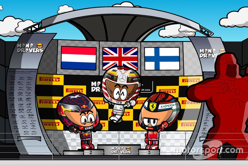 El podio del GP de Francia 2018 de F1, por MiniDrivers