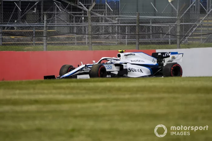 Nicholas Latifi, Williams FW43 spins 
