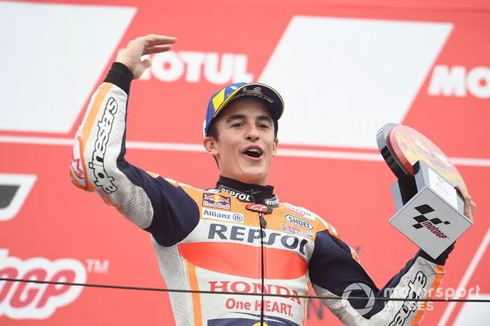 Podio: el ganador Marc Marquez, Repsol Honda Team