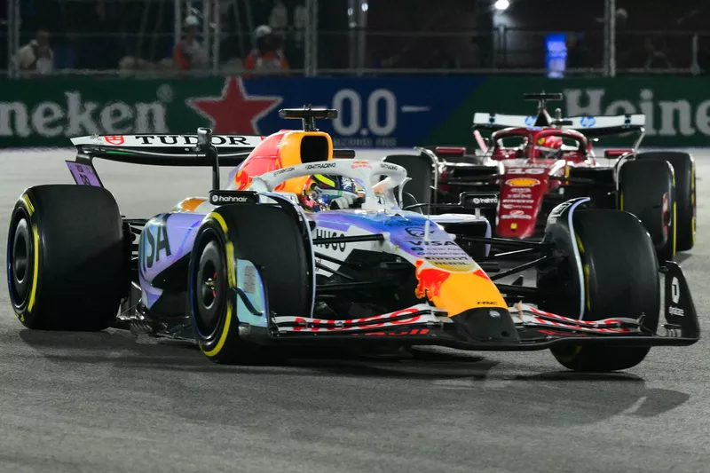 Charles Leclerc, Ferrari, Isack Hadjar, Racing Bulls Team
