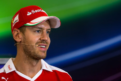 Sebastian Vettel, Ferrari in the FIA Press Conference