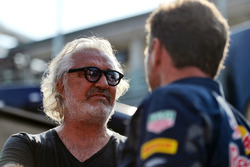 Flavio Briatore; Christian Horner, Red Bull Racing, Teamchef