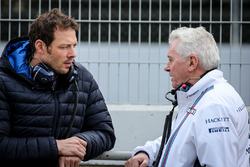Alex Wurz, Williams Driver Mentor and GPDA Chairman with Pat Symonds, Williams Chief Technical Offic