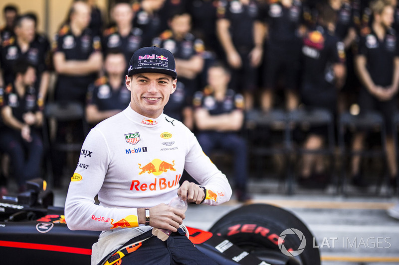 Max Verstappen, Red Bull Racing at the Red Bull Racing team photo