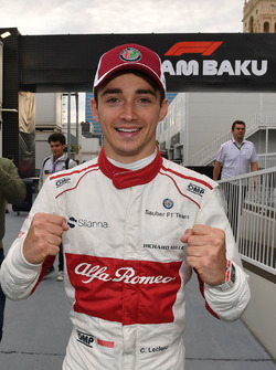Charles Leclerc, Sauber celebra