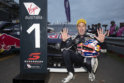 Podium: Race winner Jamie Whincup , Triple Eight Race Engineering Holden, second place Shane van Gisbergen, Triple Eight Race Engineering Holde, third place Scott McLaughlin, DJR Team Penske Ford