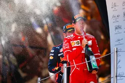 Podium: second place Sebastian Vettel, Ferrari
