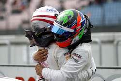Lucas Auer, Mercedes-AMG Team HWA, Mercedes-AMG C63 DTM and Gary Paffett Mercedes-AMG Team HWA, Mercedes-AMG C63 DTM in parc ferme