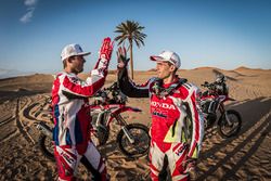 Ricky Brabec, Honda y Kevin Benavides, Honda