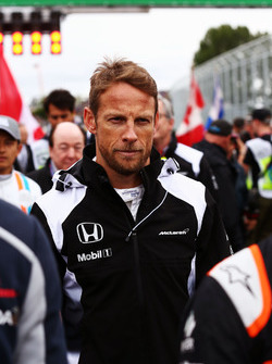 Jenson Button, McLaren on the grid