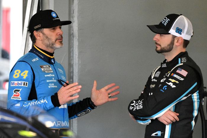 Jimmie Johnson, Legacy Motor Club Toyota, Anthony Alfredo, Beard Motorsports Chevrolet